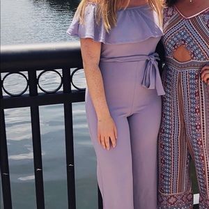 off the shoulder jumpsuit